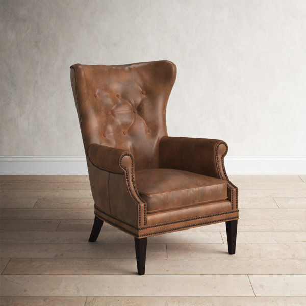 Chalmette Genuine Leather Wingback Chair added by McKenzie Tuttle