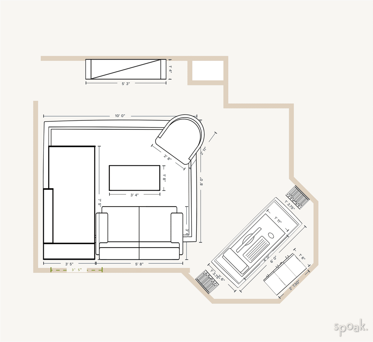 Living Room Plan designed by Mira Kessler