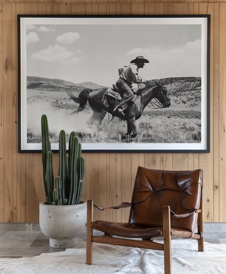 DESERT RIDER Vintage Cowboy Print, Large Wall Art, Western Print, Southern Decor, Modern Wall Art, Black and White, Western Art Poster - Etsy added by kristin cavender
