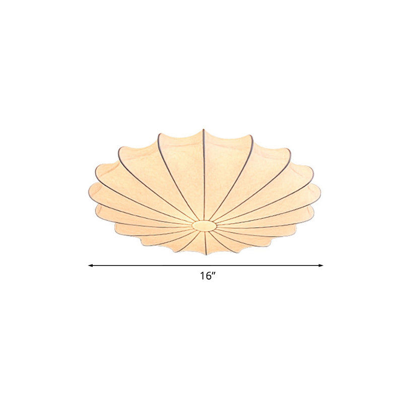 16"/23.5"W Scalloped Flush Mount Light Contemporary Fabric 1/3 Light White Flush Ceiling Light added by Vivi Moya