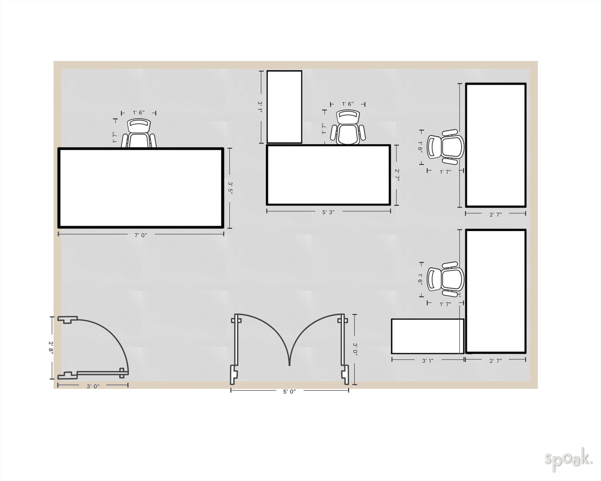 Office Plan designed by Emily Guerra