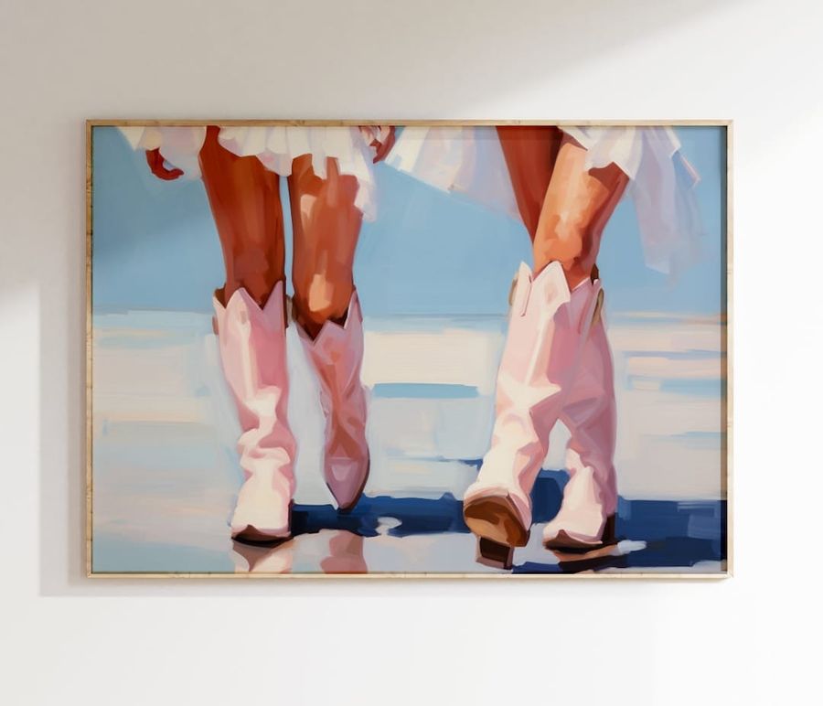 Coastal Cowgirl Printable Poster Print, Boots Trendy, Preppy Cowgirl Dorm Room Wall Art Decor, Girly Digital Download Aesthetic Blue Pink - Etsy added by Hannah McKernan
