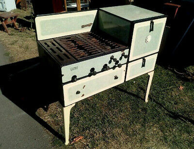 1930s COLEMAN KITCHEN RANGE Model 945A Cream/Green Enamelware Gas Stove/Oven VTG  | eBay added by Kathryn Arms