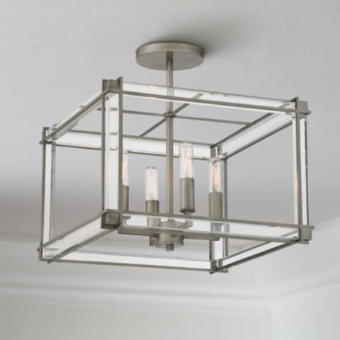 Langen Square 15" Wide Antique Nickel Ceiling Light - #359D1 | Lamps Plus added by Whitney Crutcher