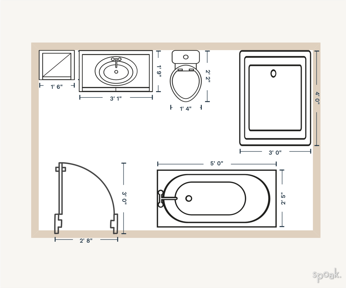 Bathroom Plan designed by Heather Ufer