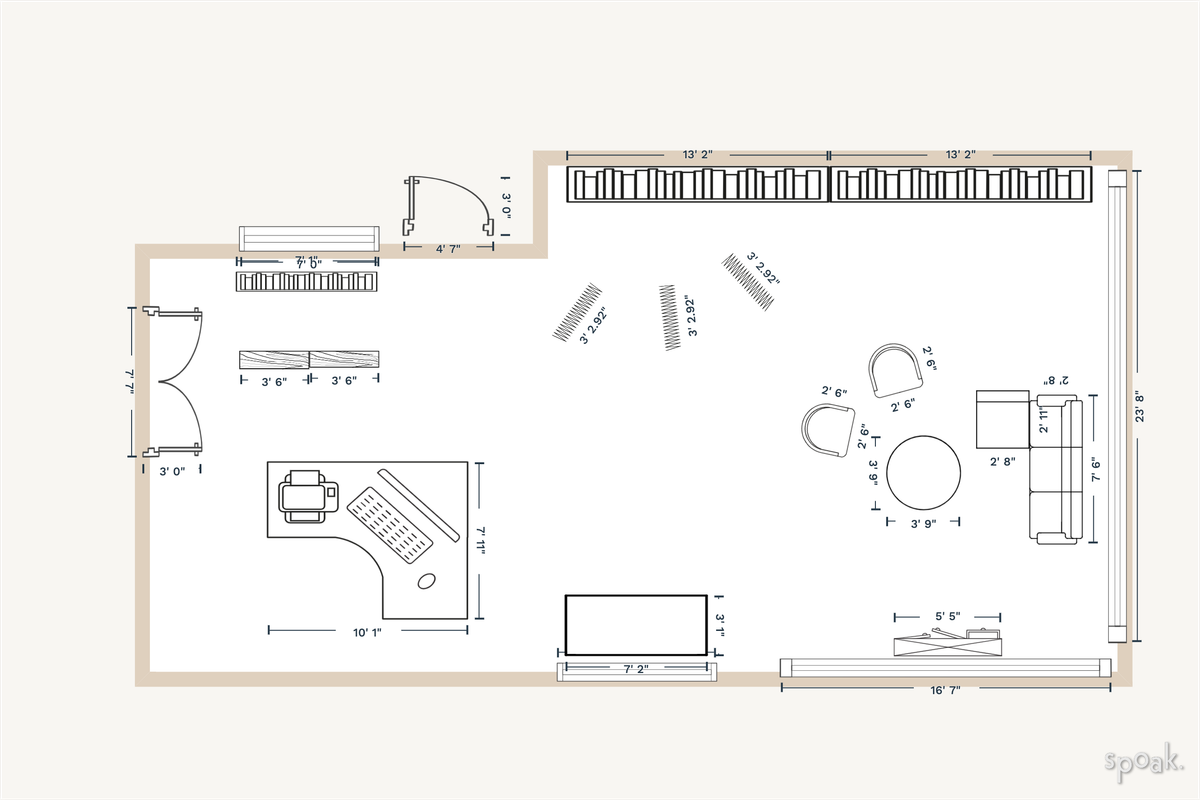 Family Room Plan designed by Julia Byrum