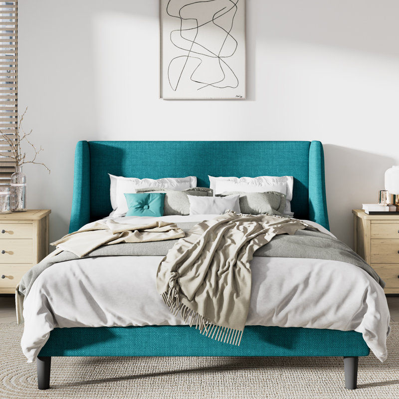 Bowdoin Upholstered Wingback Platform Bed added by sallie tyler