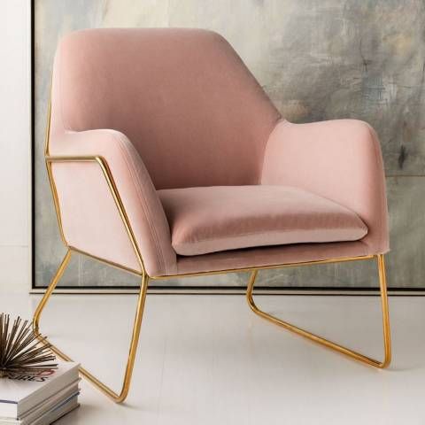 Misty Metal Frame Blush Accent Chair - #85N05 | Lamps Plus added by Natasha Singh