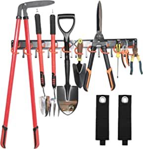 All Metal Garden Tool Organizer,Garage Organizer,Adjustable Storage System,Garage Wall Organizer for Rake,Broom and Yard Tools added by Rescued Room Design