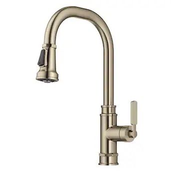 Kraus Spot Free Antique Champagne Bronze Single Handle Pull-down Kitchen Faucet with Sprayer Function added by Kate McKay Designs
