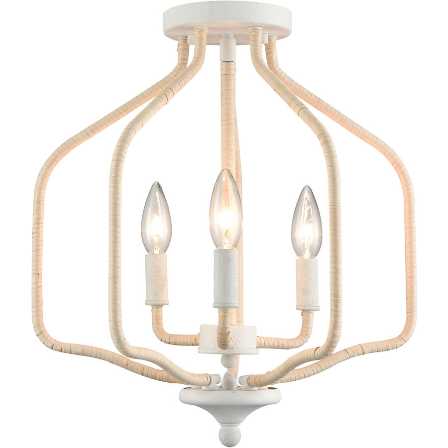Breezeway 3 Light 15.75 inch White Coral and Natural Semi Flush Mount Ceiling Light added by Allison Keach