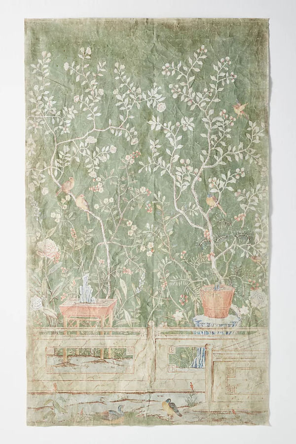 Birds and Potted Tree Tapestry added by Salt Lake City Home Stylist