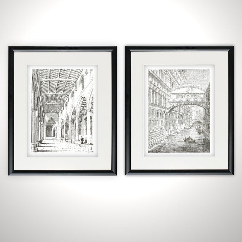 'Venetian Sketch' 2 Piece Framed Acrylic Painting Print Set added by Samantha Elizabeth