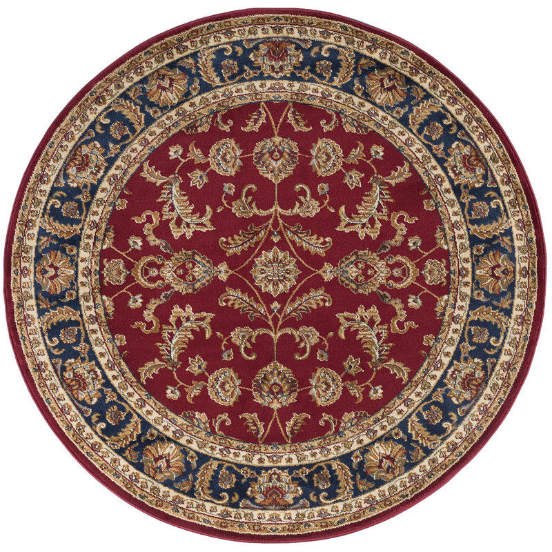 Clarence Machine Woven / Power Loomed Performance Red/Navy Blue Rug added by Janae Sullivan