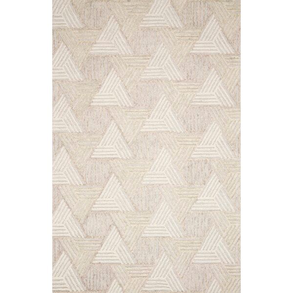 Gould Geometric Hand Tufted Wool Oatmeal/Ivory Area Rug added by Shelly Khanna