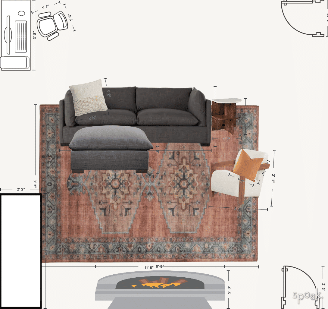 Dorm Room Plan designed by Julia Bailey