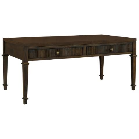 Martha Stewart Brown Kenna Fluted 2-drawer Coffee Table - #1493C | Lamps Plus added by Tyler Kesterson