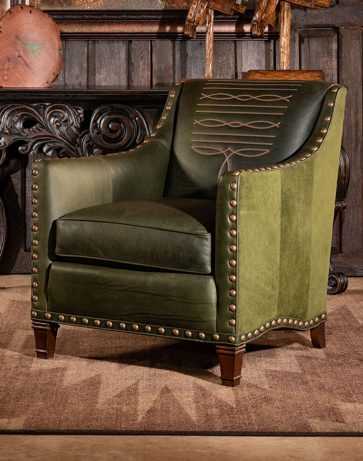 Cassidy Olive Leather Chair | Leather | Western added by Kerry Hegi