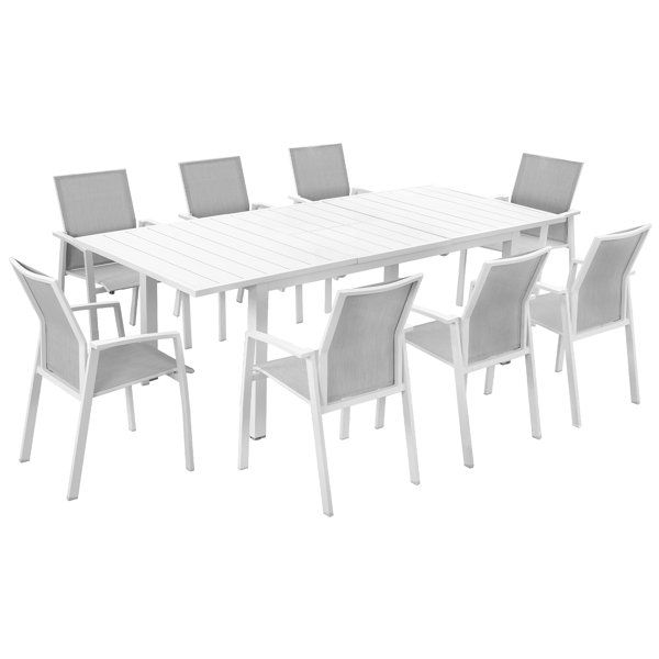 Calliana Patio Dining Set with Extendable Dining Table and Fully Assembled Stackable Chairs added by Kristina Blackford