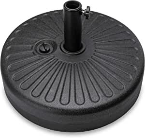 Best Choice Products Fillable Umbrella Base Stand Round Plastic Patio Umbrella Pole Holder for Outdoor, Lawn, Garden, 50lbs Weight Capacity - Black added by Monica Torres