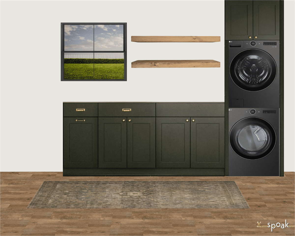 Green Laundry Room Ideas designed by Anna Valdez