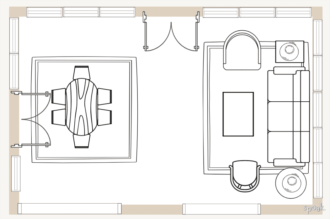 TV Room Plan designed by Caroline Stevenson