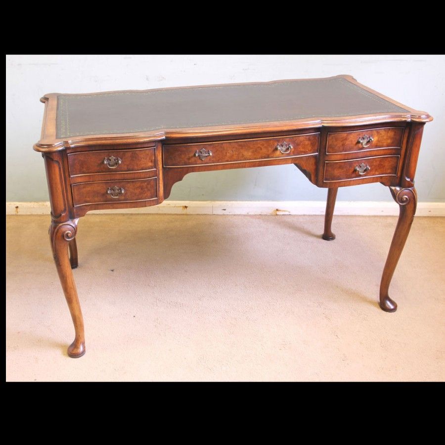 Antique Quality Burr Walnut Writing Desk - Antiques To Buy added by Elisa Allen