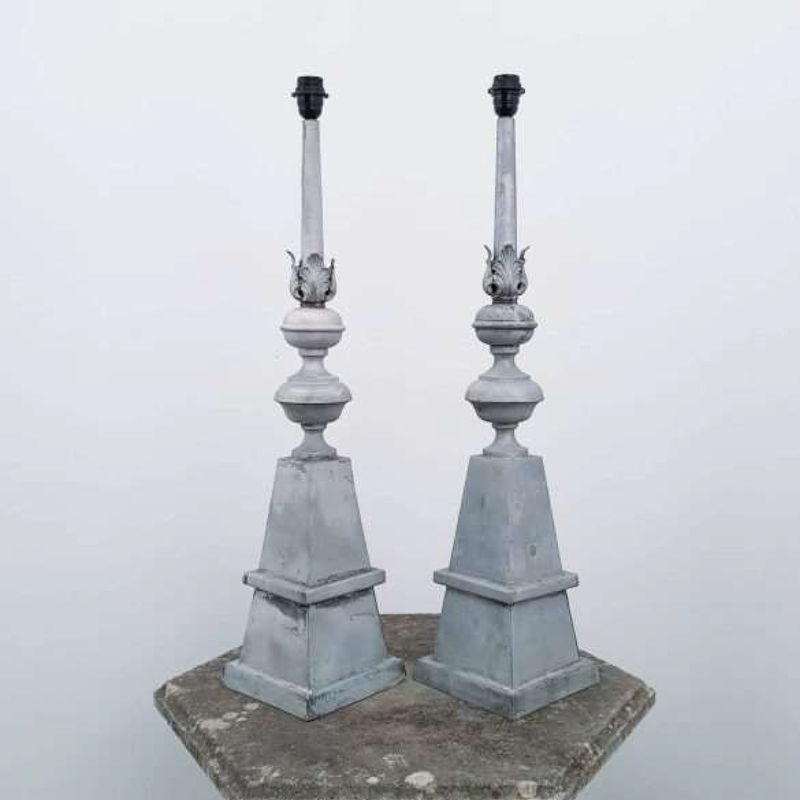 Zinc Lamp Base With Acanthus Leaf Detail added by Serena Finnerty