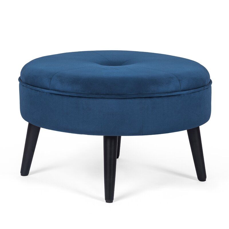 Kean Upholstered Ottoman in blue added by Marisa Bettencourt