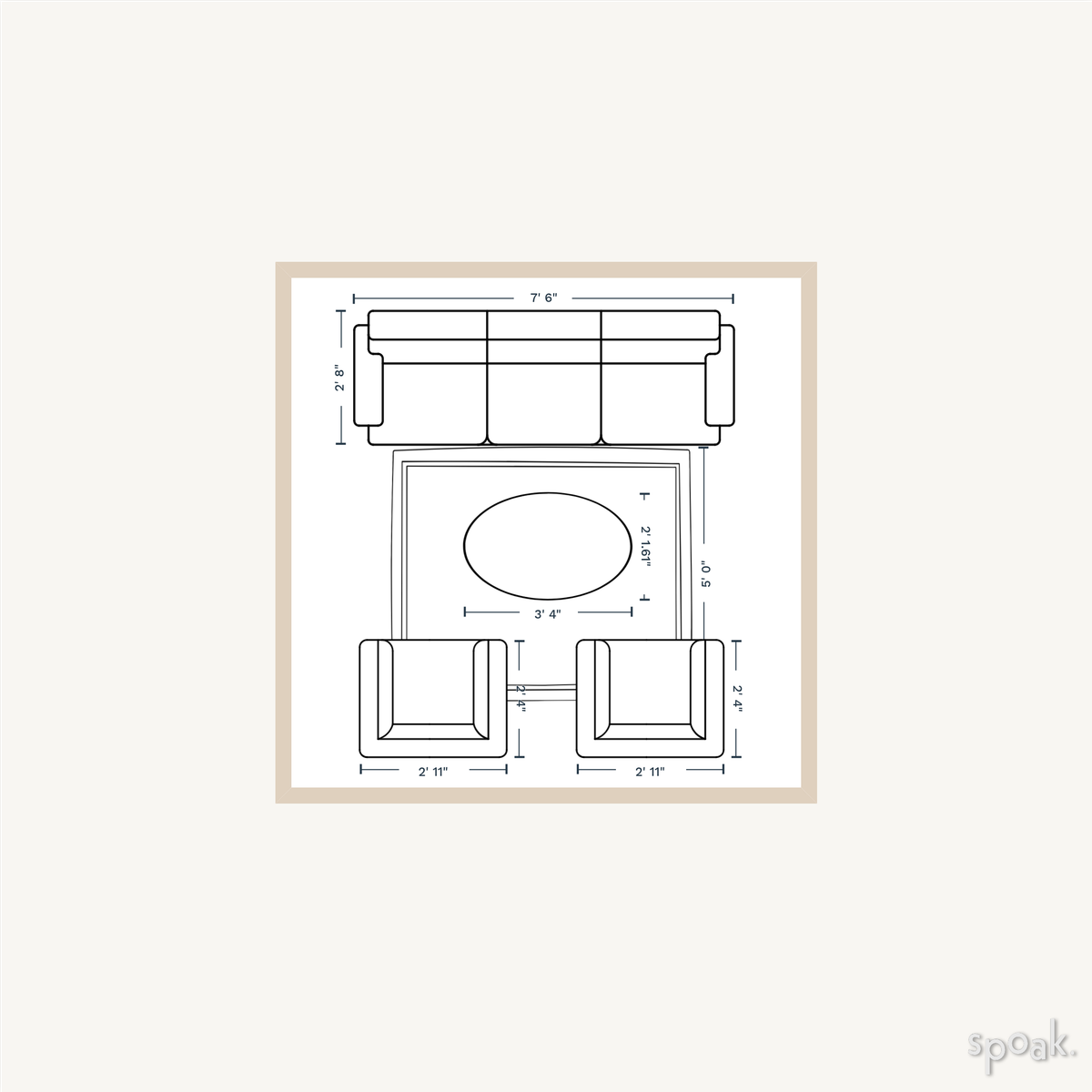 TV Room Floor Plan designed by Kellory Blanchard