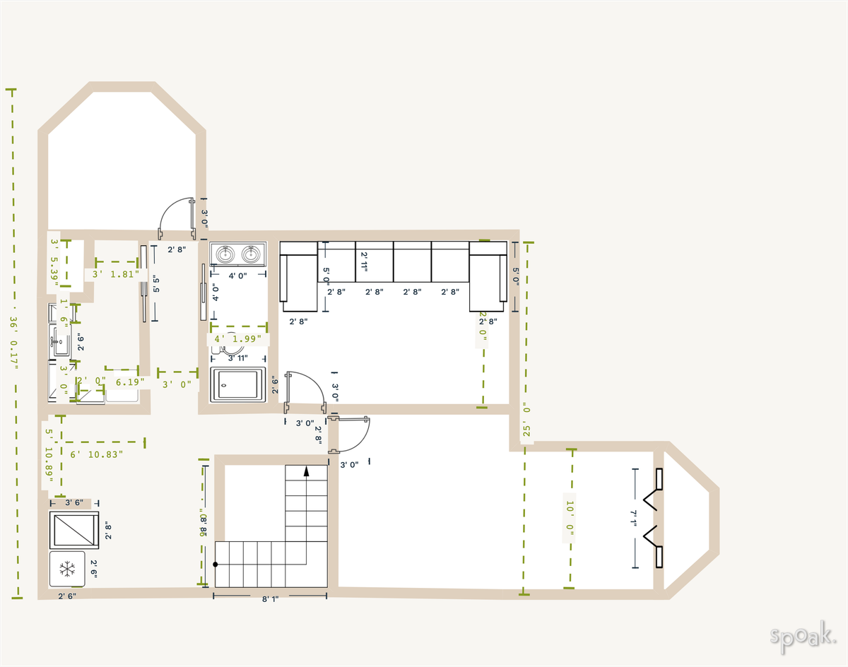 Basement Floor Plan designed by Summer Sackett