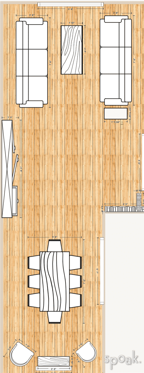 Family Room Plan designed by Jill Koch