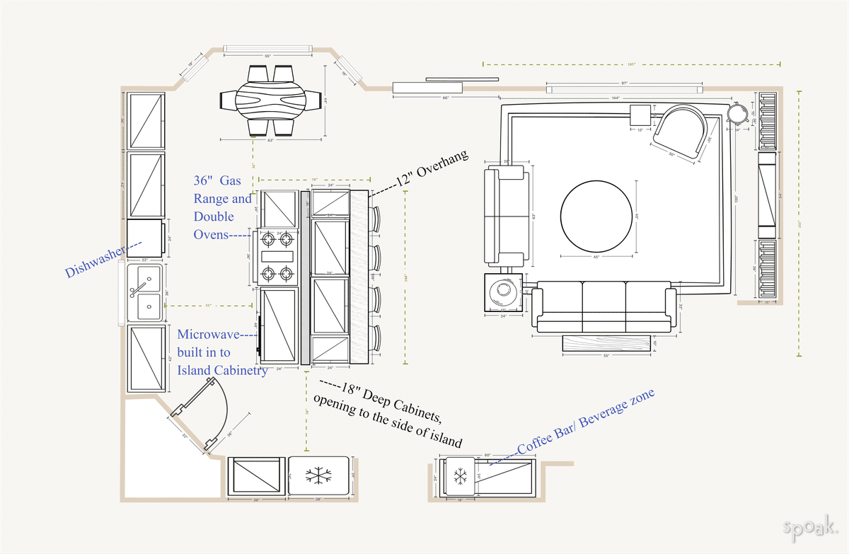Kitchen Plan designed by Joy Montgomery - Sandy Schargel Interiors