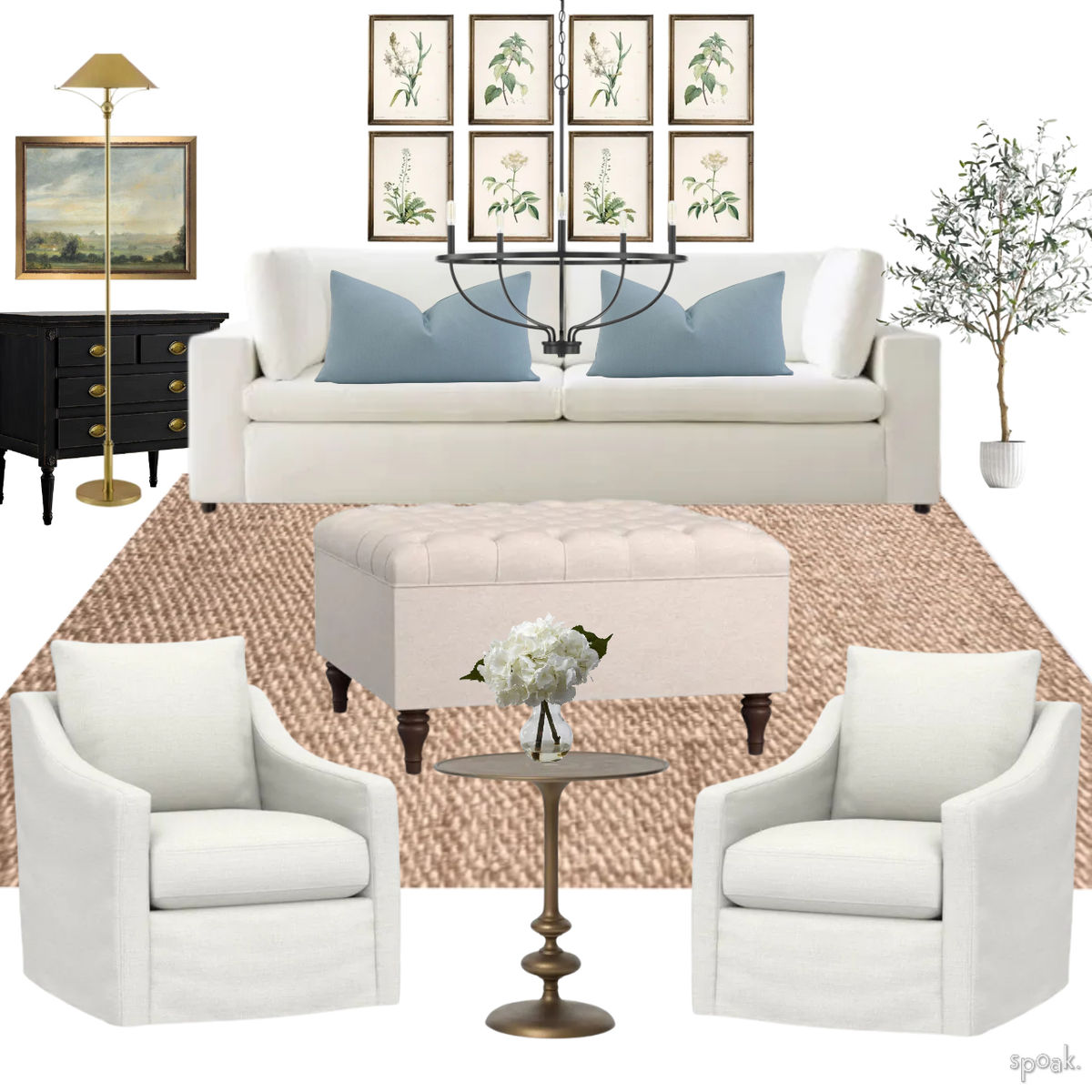 Kitchen + Living Room Inspiration designed by Katie Greenwood