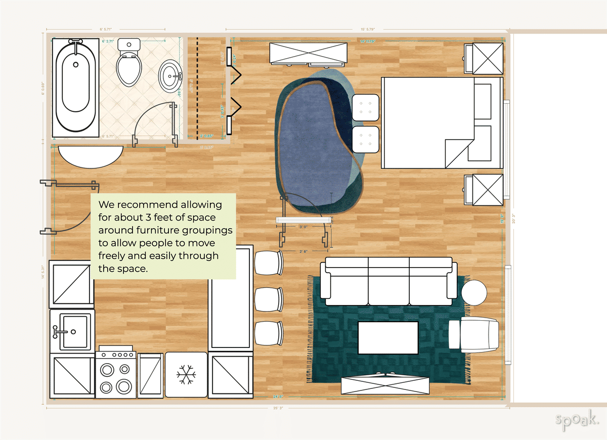 Apartment Floor Plan designed by Aimee Daniels
