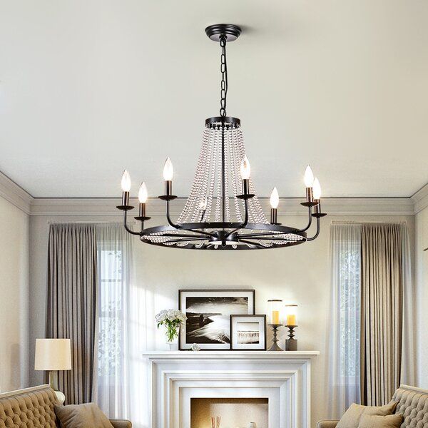 Siegrist 8 - Light Dimmable Wagon Wheel Chandelier added by Katie Carpenter