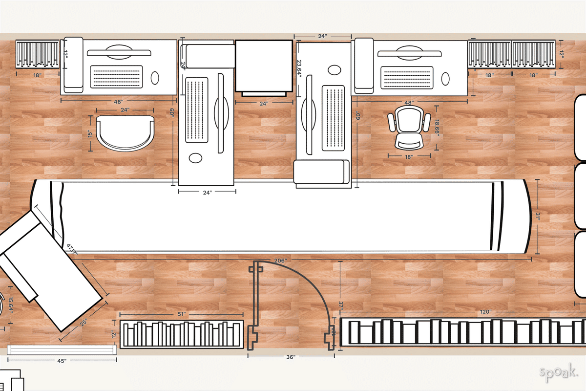 Office Plan designed by Lauren Gregorski