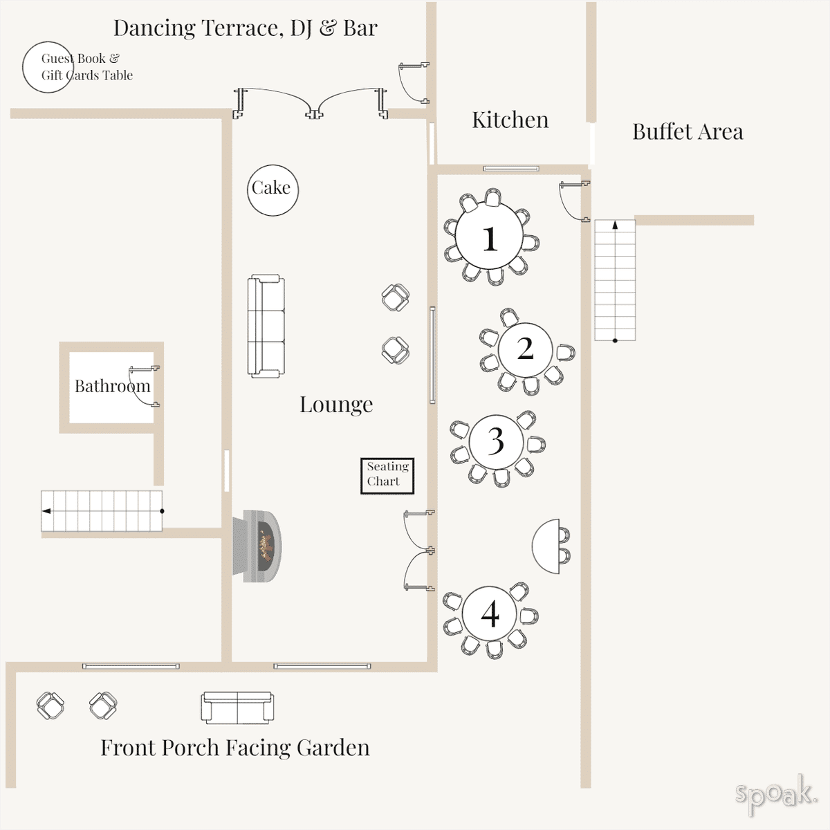 TV Room Layout designed by Stephanie M Rivera Ortiz