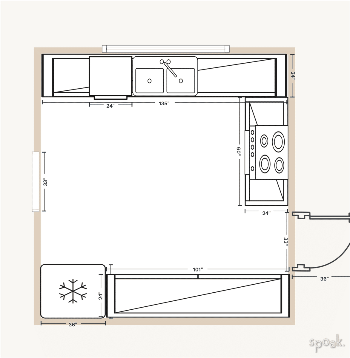 Kitchen Layout designed by hayley jones
