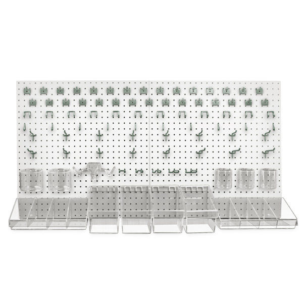 125-Piece Pegboard Organizer Kit (2 - 24"x24") added by Frances Romero