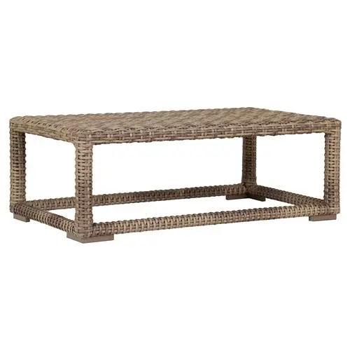 Sunset West Havana Coastal Brown Woven Rattan Rectangular Outdoor Coffee Table added by Kristen Clark