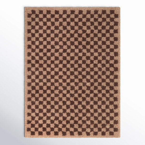 Walker Checkered Wine Shag Area Rug added by Olga Dragieva