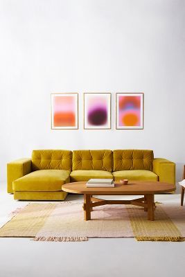 Jillian Chartreuse Performance Porto Velvet Chaise Sectional added by Tara O'Sullivan