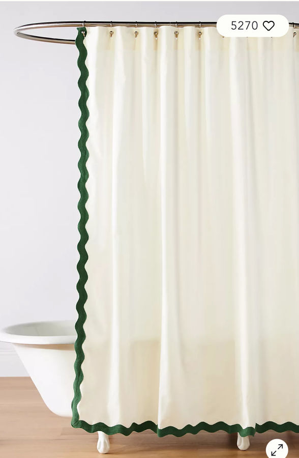 Maeve by Anthropologie Embroidered Scalloped Cotton Shower Curtain added by Brittany Vink