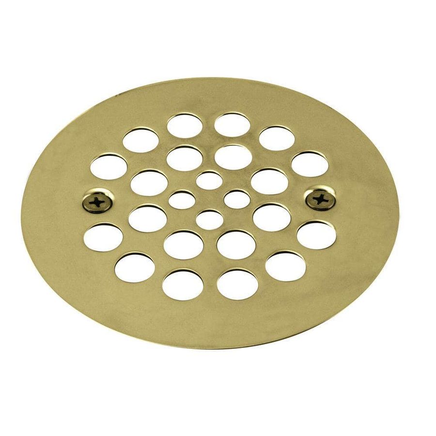 Westbrass 4-1/4 in. Brass Shower Strainer Grid with Screws in Polished Brass D3193-03 - The Home Depot added by Jayme Weaver