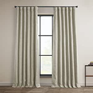 HPD Half Price Drapes BOCH-LN185-P Faux Linen Room Darkening Curtains for Bedroom (1 Panel), 50 X 108, Oatmeal added by Ruthann R