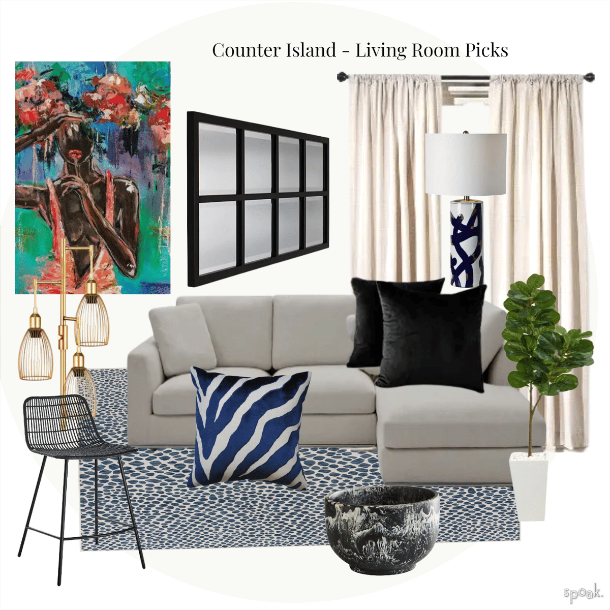 Contemporary Kitchen + Living Room Inspo designed by Micky Titus