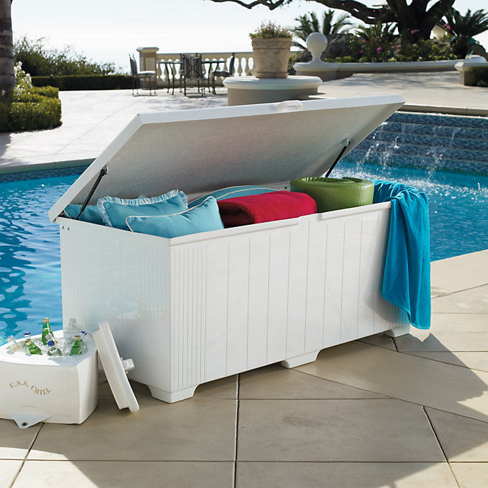 Outdoor Patio Storage Chest | Frontgate added by Hadley Boyle