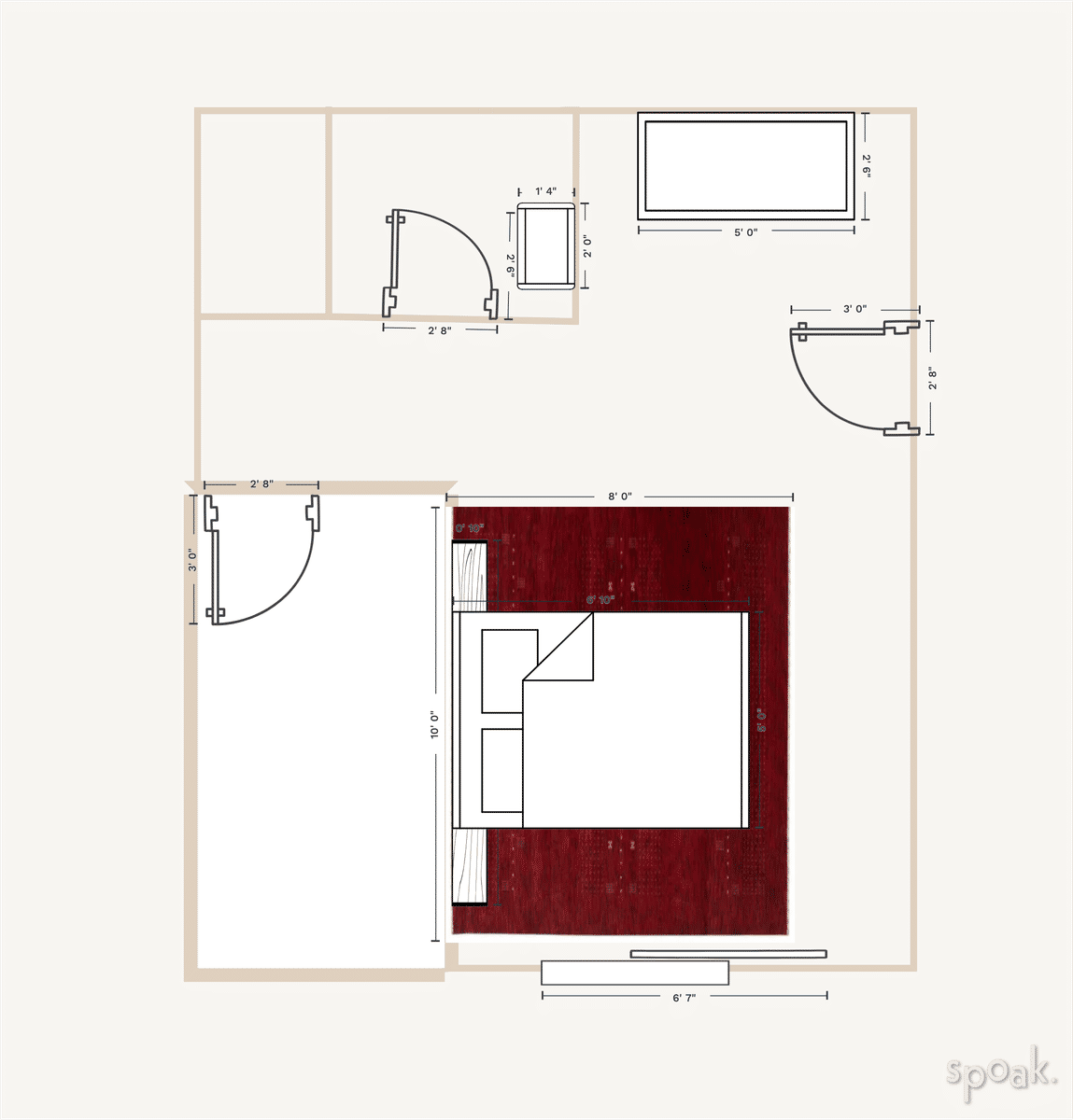 Bedroom Floor Plan designed by Ariana Garcia