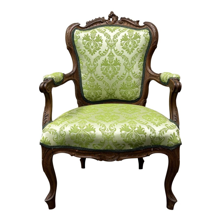 Eastlake Chartreuse Damask Arm Chair added by Spoak Member